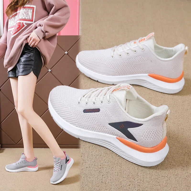 Hot Women's Sneakers 2025 New Spring Summer Fashion Lightweight Soft Sole Casual Running Shoes for Women