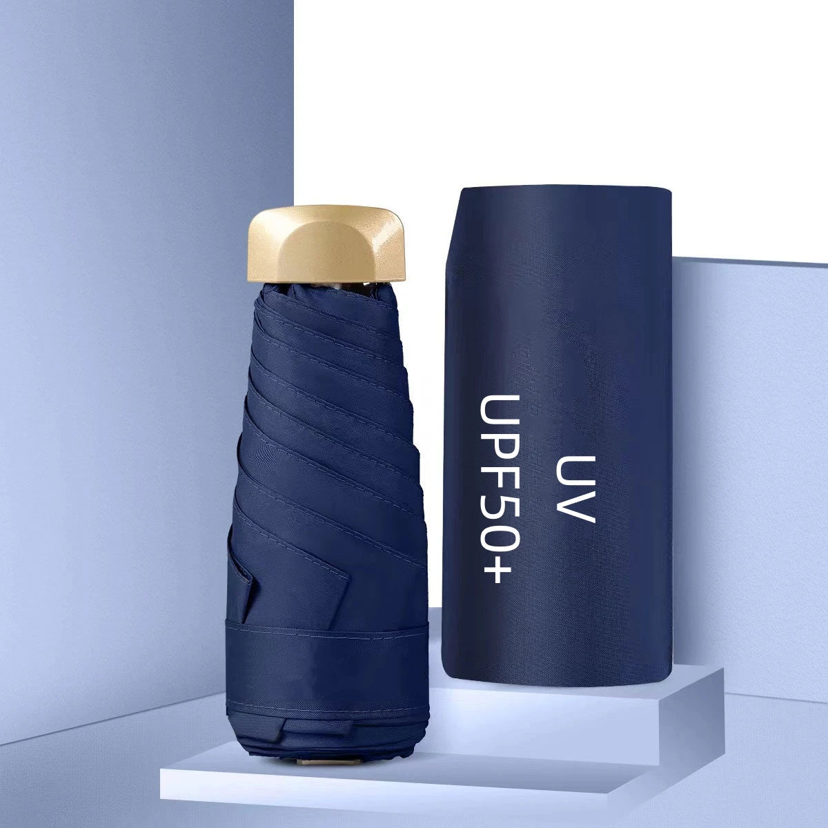 Mini Pocket Umbrella Small Sun Rain Umbrellas Vinyl Folding Umbrella UV Ultraviolet Protection Sun Shade Pocket Parasol Capsule