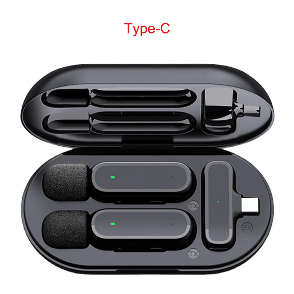For Xiaomi Mijia Wireless HD Radio Live Microphone Noise Cancel Dual Mic 20 Meters for Mobile Phone Tiktok Short Video Recording
