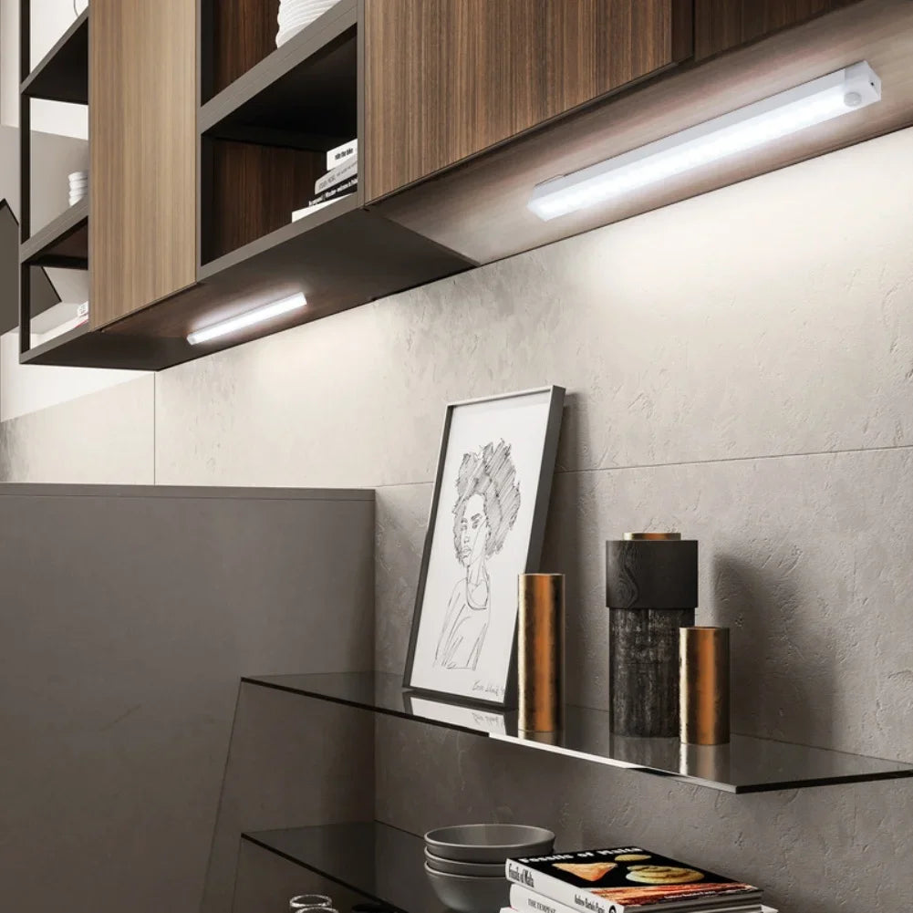 Wireless Motion Sensor LED Night Light USB-C Rechargeable Lamp for Closet, Wardrobe, Kitchen, Stairs, Cabinet, Room Backlight