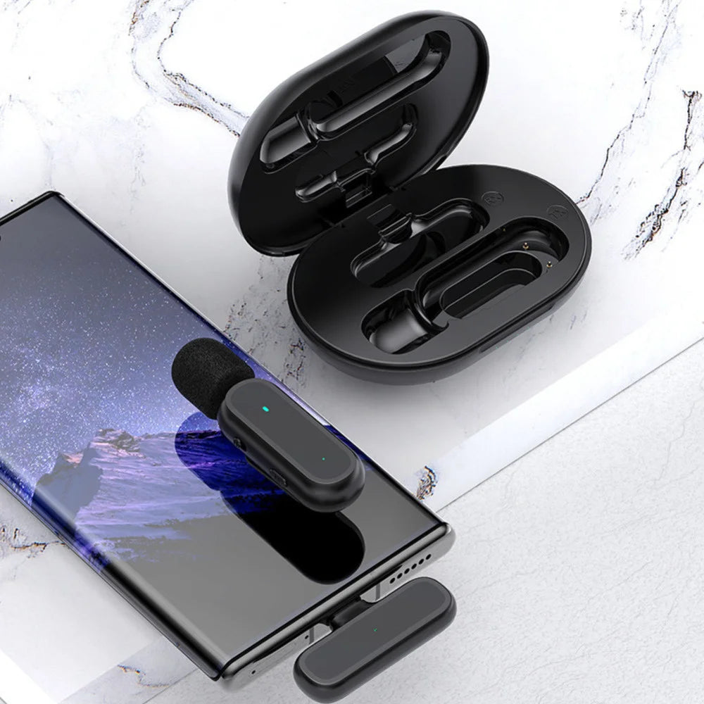 For Xiaomi Mijia Wireless HD Radio Live Microphone Noise Cancel Dual Mic 20 Meters for Mobile Phone Tiktok Short Video Recording