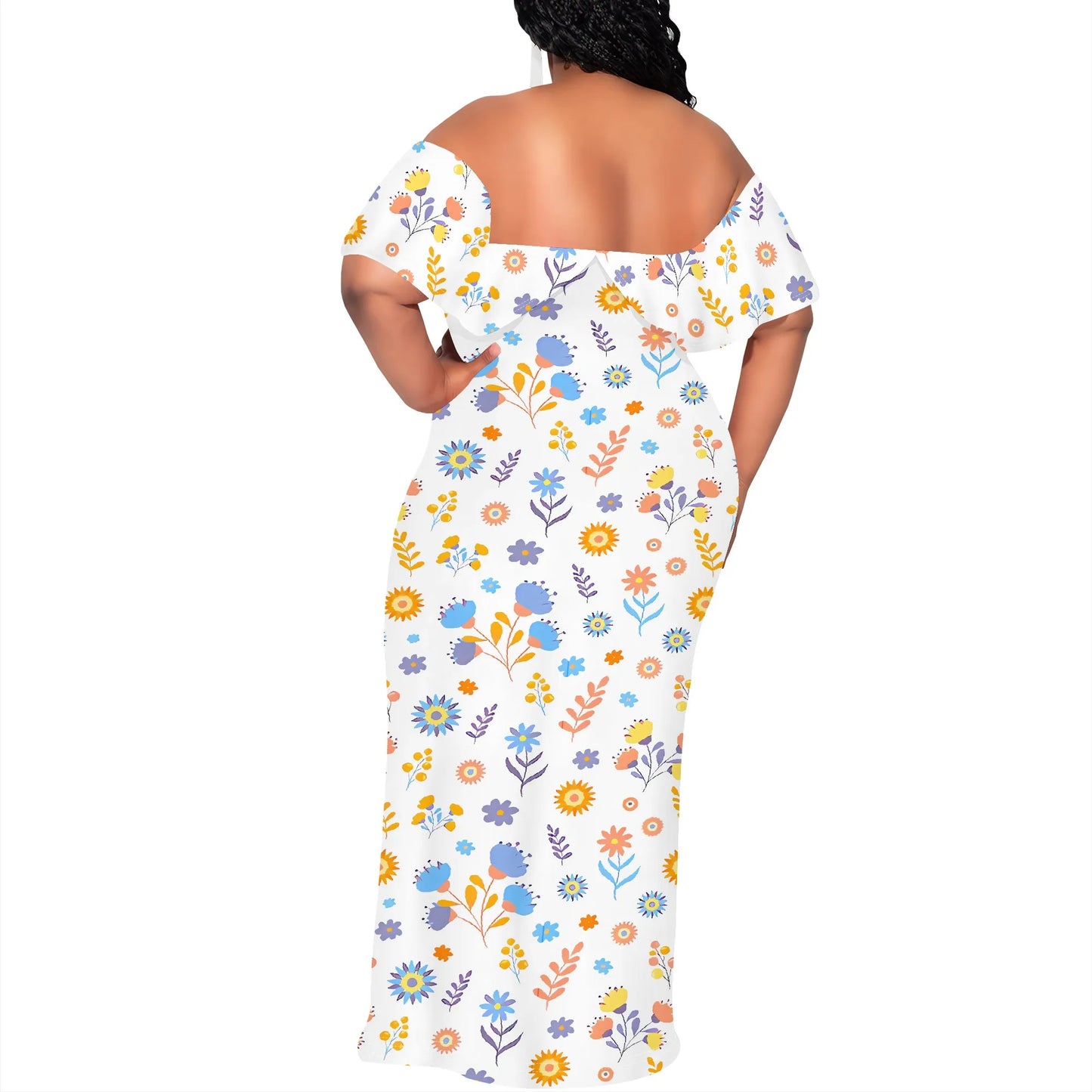 Women's Fashion 2025 Spring/Summer New Customized Casual Loose Swing Collar Printed Butterfly Beach Dress