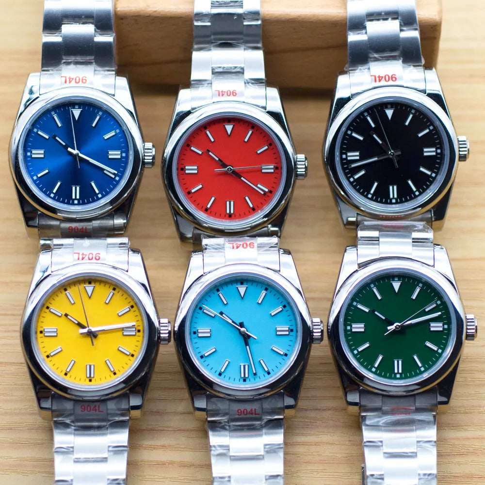 36mm/40mm Men clock Sterile Dial NH35 Automatic Mechanical relogio masculino Sapphire Glass Luminous waterproof wristwatch