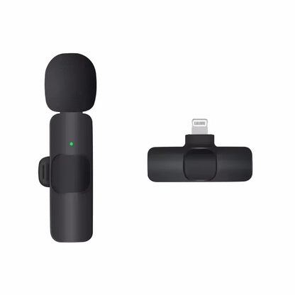 2.4G Wireless Lavalier Microphone Portable Audio Video Recording Mini Mic for iPhone Android Live Broadcast Gaming Phone Mic