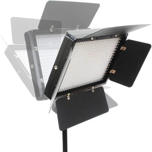 2 Sets of LED Barn Door Light Panel with Light Stand Tripod, Dimmable Color Temperature Control by Color Filter Gel, Continuous