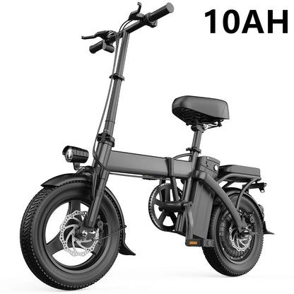 Mini Foldable Electric Bike For Adults, 48V 20AH/15AH/10Ah Battery, Ebikes For Men, 500W Motor, 14'' Folding Electric Bicycles