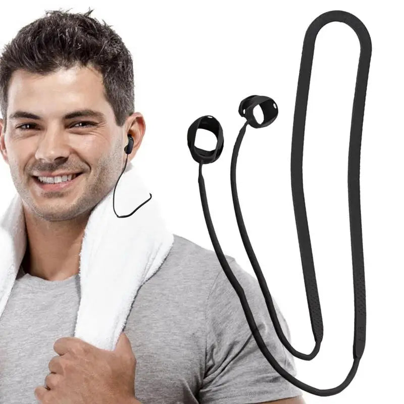 Anti-Lost Silicone Earphone Rope Holder Cable For BOSE Quiet Comfort Earbuds II Wireless Blue tooth Headphone Neck Strap Cord