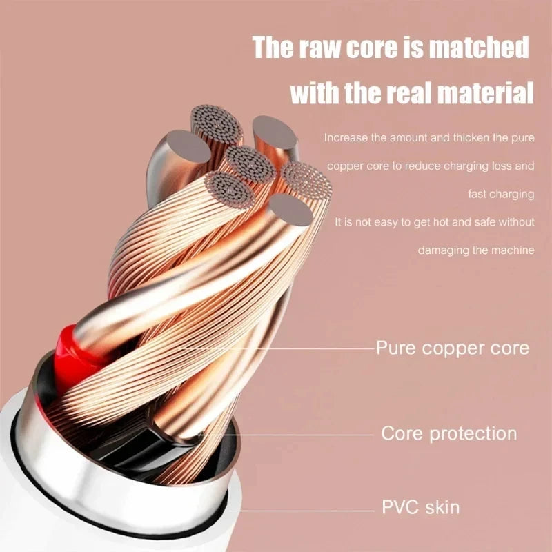 NNBILI 6A 1-2PCS 100W USB C Cable For Samsung Ultra Huawei P30 Pro Xiaomi Redmi Oneplus Fast Charging Charger Cable Accessories