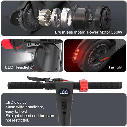 350W 25KM/H Fast Folding Kick Scooters X7 X8 Foldable Electric Scooter Two Wheels Motor Removable Battery E Scooter for Adult