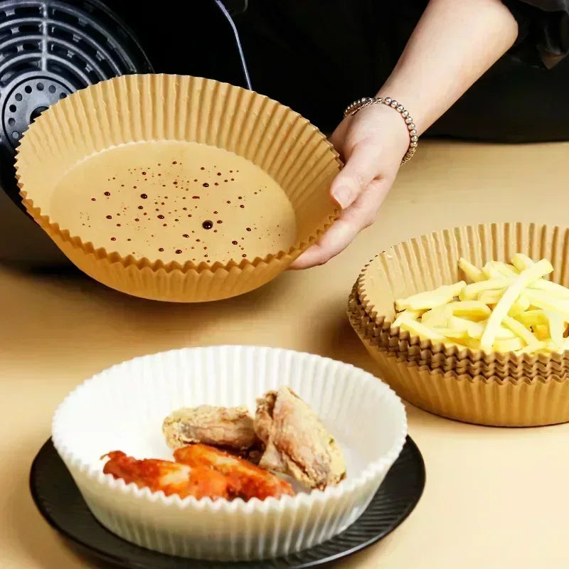 50/100pcs Square Airfryer Papers Non-Stick  Disposable Paper Large Air Fryer Disposable Food Householdr Kitchen Oil Absorbing