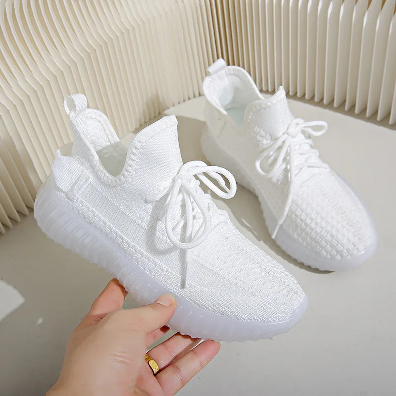 Women's Coconut Shoes 2025 Summer Styles  Sneakers Breathable Mesh Shoes Women Fly Weaving  Casual Shoes Soft Sole Casual Shoes