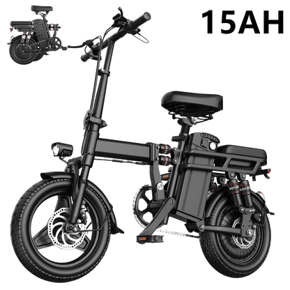Mini Foldable Electric Bike For Adults, 48V 20AH/15AH/10Ah Battery, Ebikes For Men, 500W Motor, 14'' Folding Electric Bicycles