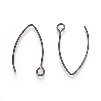 100/200Pcs Stainless Steel Earring Hooks Ear Wire V Shape Big Circle Wire Earrings for DIY Earring Jewelry Making Accessories