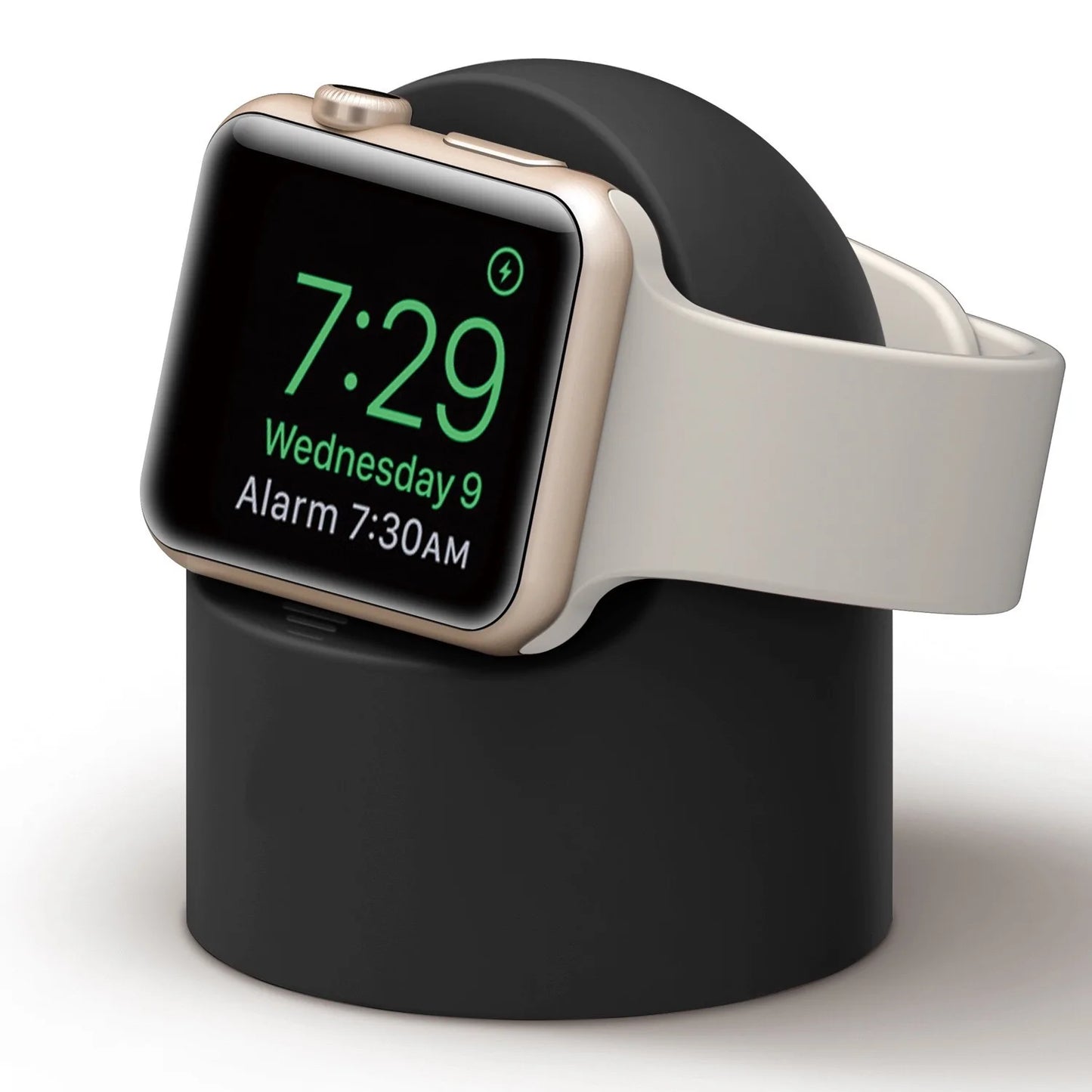Charger Stand For Apple Watch Series 9 8 7 SE 6 5 3 Ultra1 2 49mm 45mm 44mm 42mm 41mm 40mm 38mm Durable Silicone Nightstand Mode