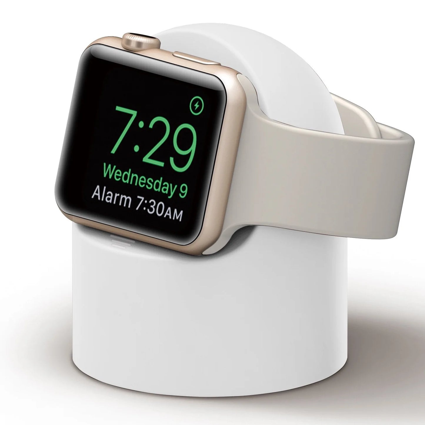Charger Stand For Apple Watch Series 9 8 7 SE 6 5 3 Ultra1 2 49mm 45mm 44mm 42mm 41mm 40mm 38mm Durable Silicone Nightstand Mode