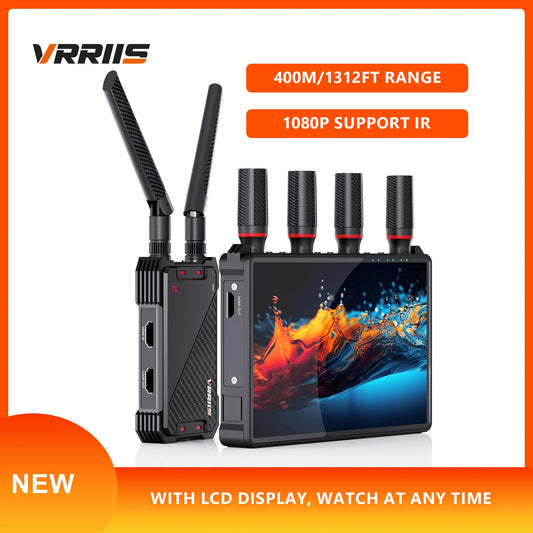 Wireless Hdmi Video Transmission System Transmitter Receiver With LCD Screen Support IR for Streaming Laptop Projector to TV