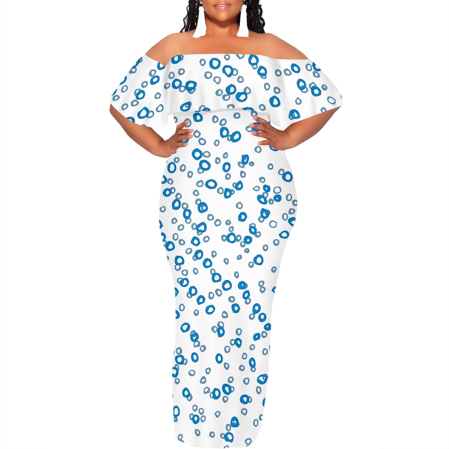 Women's Fashion 2025 Spring/Summer New Customized Casual Loose Swing Collar Printed Butterfly Beach Dress
