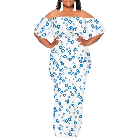 Women's Fashion 2025 Spring/Summer New Customized Casual Loose Swing Collar Printed Butterfly Beach Dress