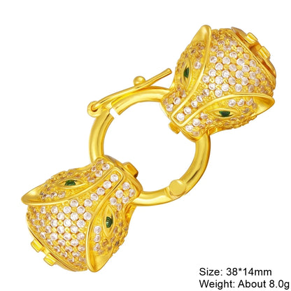 Juya 18K Real Gold Plated Snake Connector Fastener Hook Clasps Accessories For DIY Needlework Cuba Chains Pearls Jewelry Making
