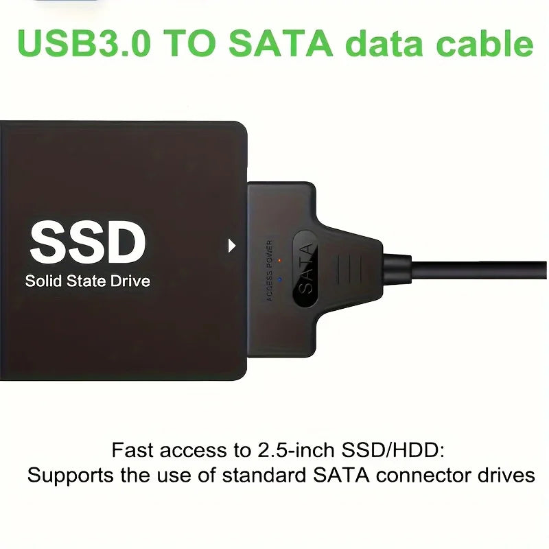 High-Speed USB 3.0 to SATA Cable for 2.5 Inch External HDD/SSD Hard Drives Transfer Data Up to 5Gbps Type-C to SATA For PS4/PS3