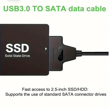 High-Speed USB 3.0 to SATA Cable for 2.5 Inch External HDD/SSD Hard Drives Transfer Data Up to 5Gbps Type-C to SATA For PS4/PS3
