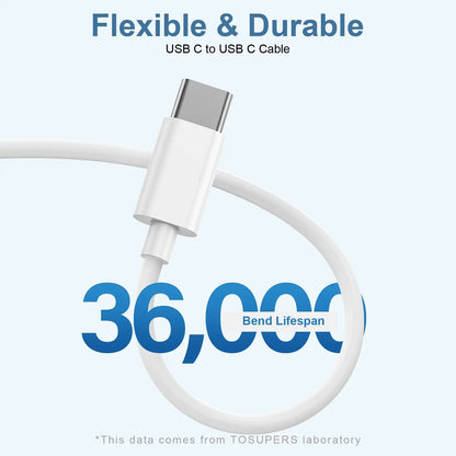 PD Fast Charging Cable Type C to Type C For Apple Iphone 15 16 Huawei Xiaomi Samsung Type C Weaving Cable Accessories Data line