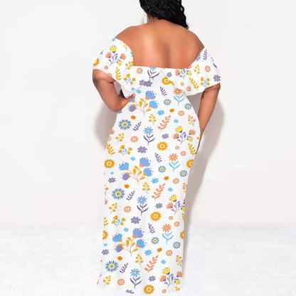 Women's Fashion 2025 Spring/Summer New Customized Casual Loose Swing Collar Printed Butterfly Beach Dress