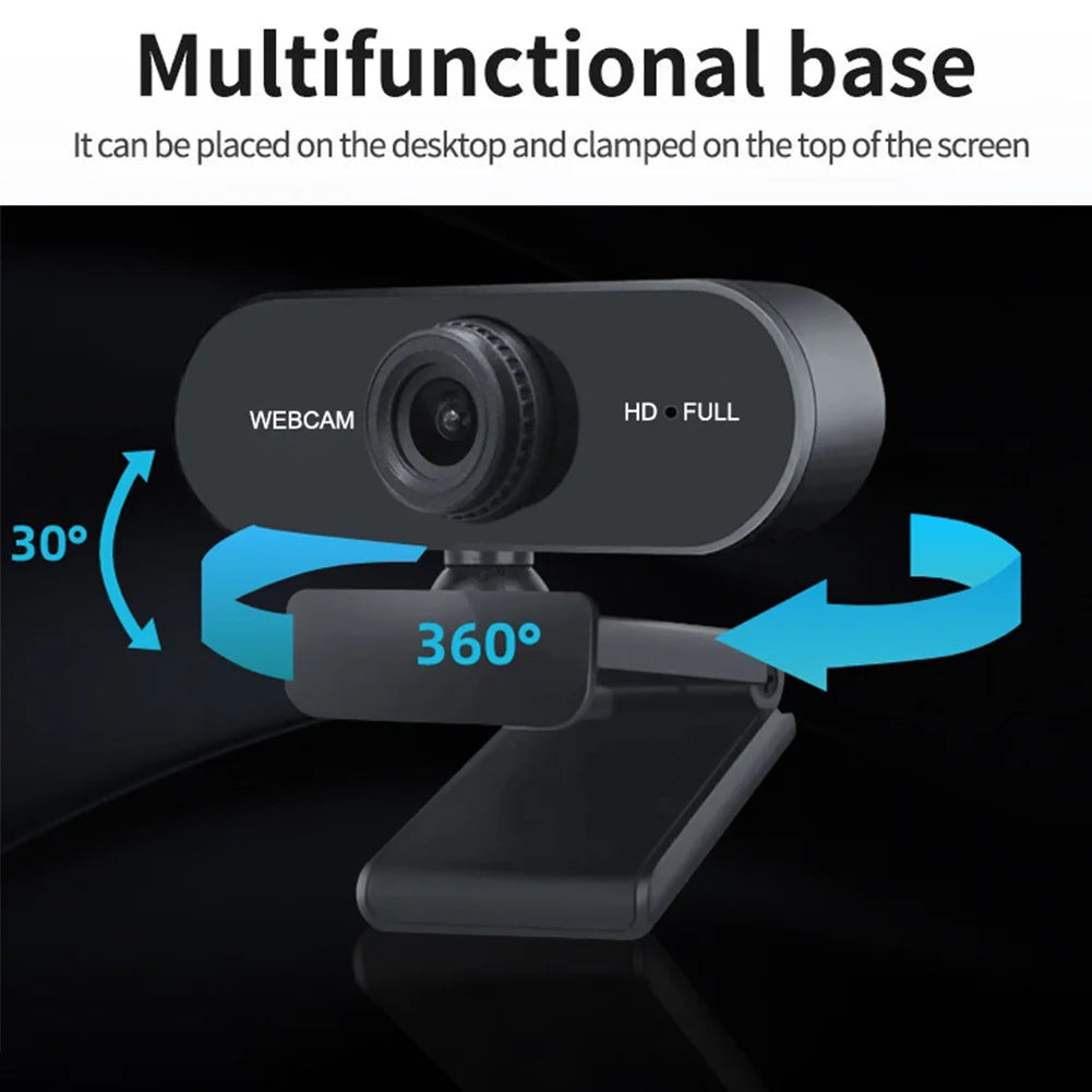 USB HD Web Camera 1080P and 2K Autofocus with Microphone Plug and Play for PC Laptop Desktop