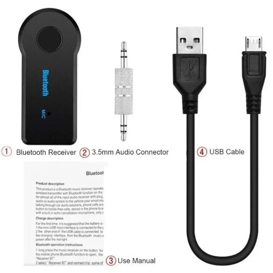 XIKCU Bluetooth Audio Receiver Stereo 3.5mm Jack AUX Bluetooth Adapter MP3 Car Transmitter Wireless Speaker Headphone Adapter