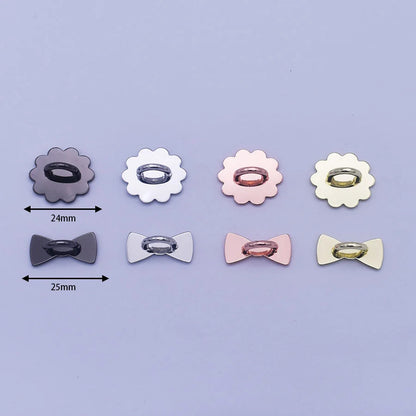 1/5PCS 2/2.4/2.5CM Cute Adhesive Metal Heart Sun Bow Phone Charm Holder Sticking Hooks Phone Case Finger Ring Buckle Accessory