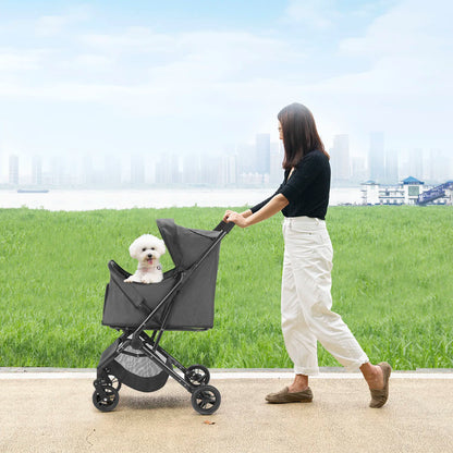 Pet Trolley jogging stroller  Pet Strollers for Small Medium Dogs Cat  Foldable Travel Pet Gear Stroller Car Dog