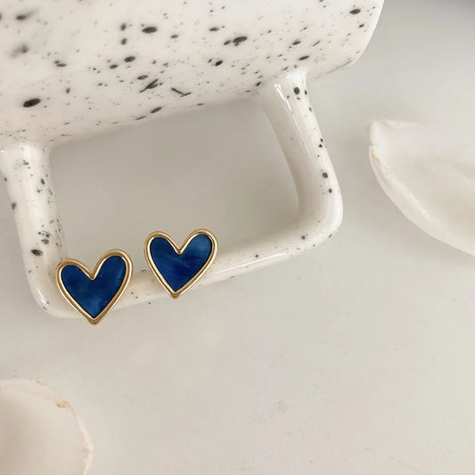 IFYOUOO Vintage Small Heart Earrings for Women Fashion Jewelry Gift Delicate Girly sweet Earrings Girls