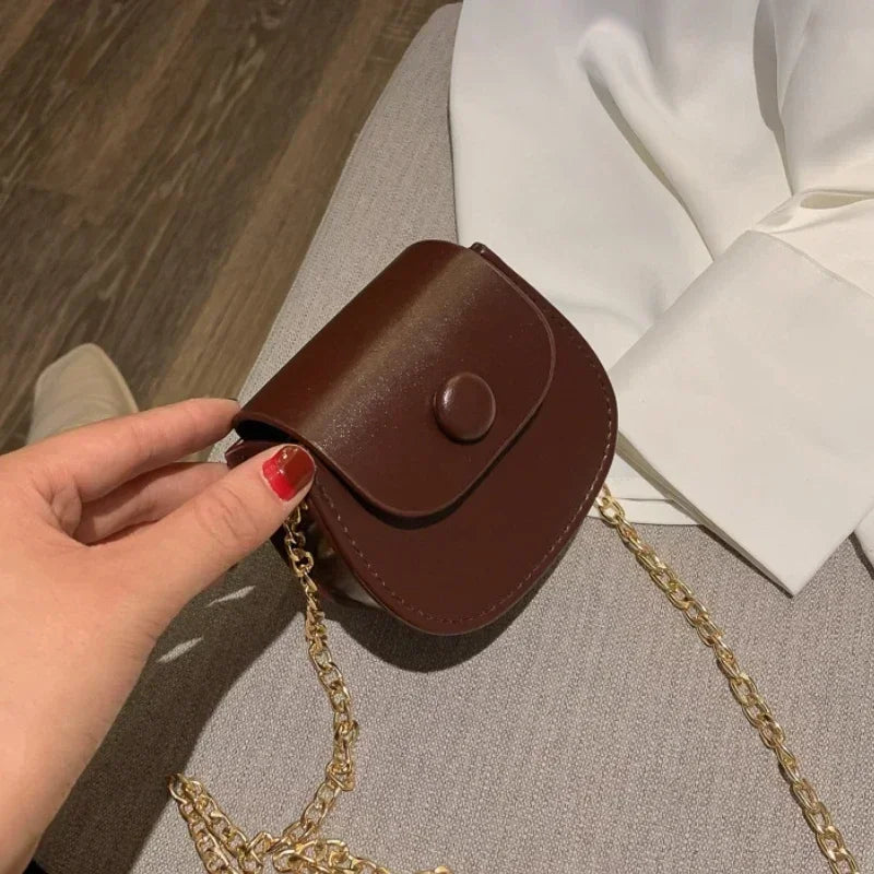 New Mini Women Shoulder Bag Coffee Black Yellow Small Crossbody Bags Fashion Earphone Lipstick Storage Bag