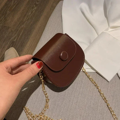 New Mini Women Shoulder Bag Coffee Black Yellow Small Crossbody Bags Fashion Earphone Lipstick Storage Bag
