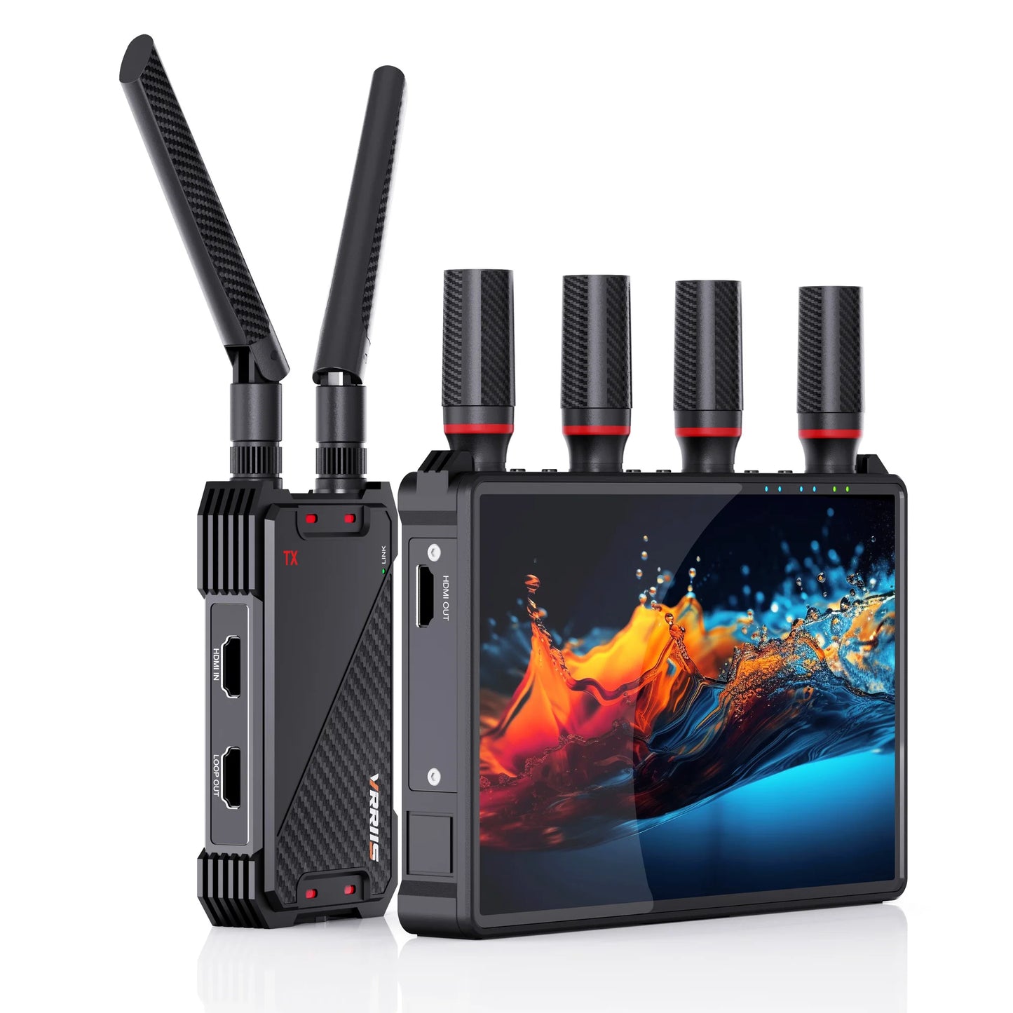 Wireless Hdmi Video Transmission System Transmitter Receiver With LCD Screen Support IR for Streaming Laptop Projector to TV