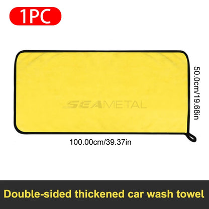 160x60cm Car Wash Towel 400GSM Microfiber High Water Absorption Cleaning Towels Thickened Soft Car Washing Drying Cloth