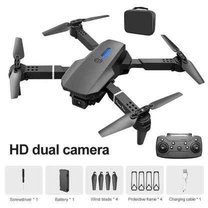 Mini E99Pro Foldable RC Helicopter 5G WiFi FPV 4K Dual HD Camera Drone with Height Hold Wide Angle Professional