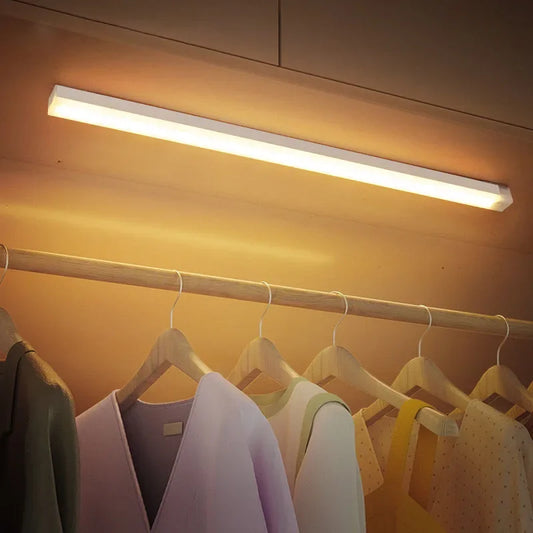 Wireless Motion Sensor LED Night Light USB-C Rechargeable Lamp for Closet, Wardrobe, Kitchen, Stairs, Cabinet, Room Backlight