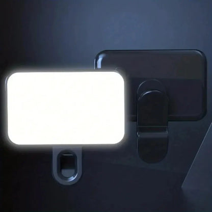 Portable LED Mini Selfie Fill Light Rechargeable Rechargeable With Cable 3 Modes Adjustable Brightness Clip On For PC Phone