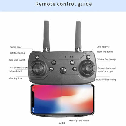 Mini E99Pro Foldable RC Helicopter 5G WiFi FPV 4K Dual HD Camera Drone with Height Hold Wide Angle Professional