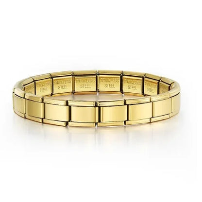 Fashion Sliver Bangle Bracelet Width Italian Elastic Charm Bracelet Simple Design Men Women DIY New Style Jewelry Gifts