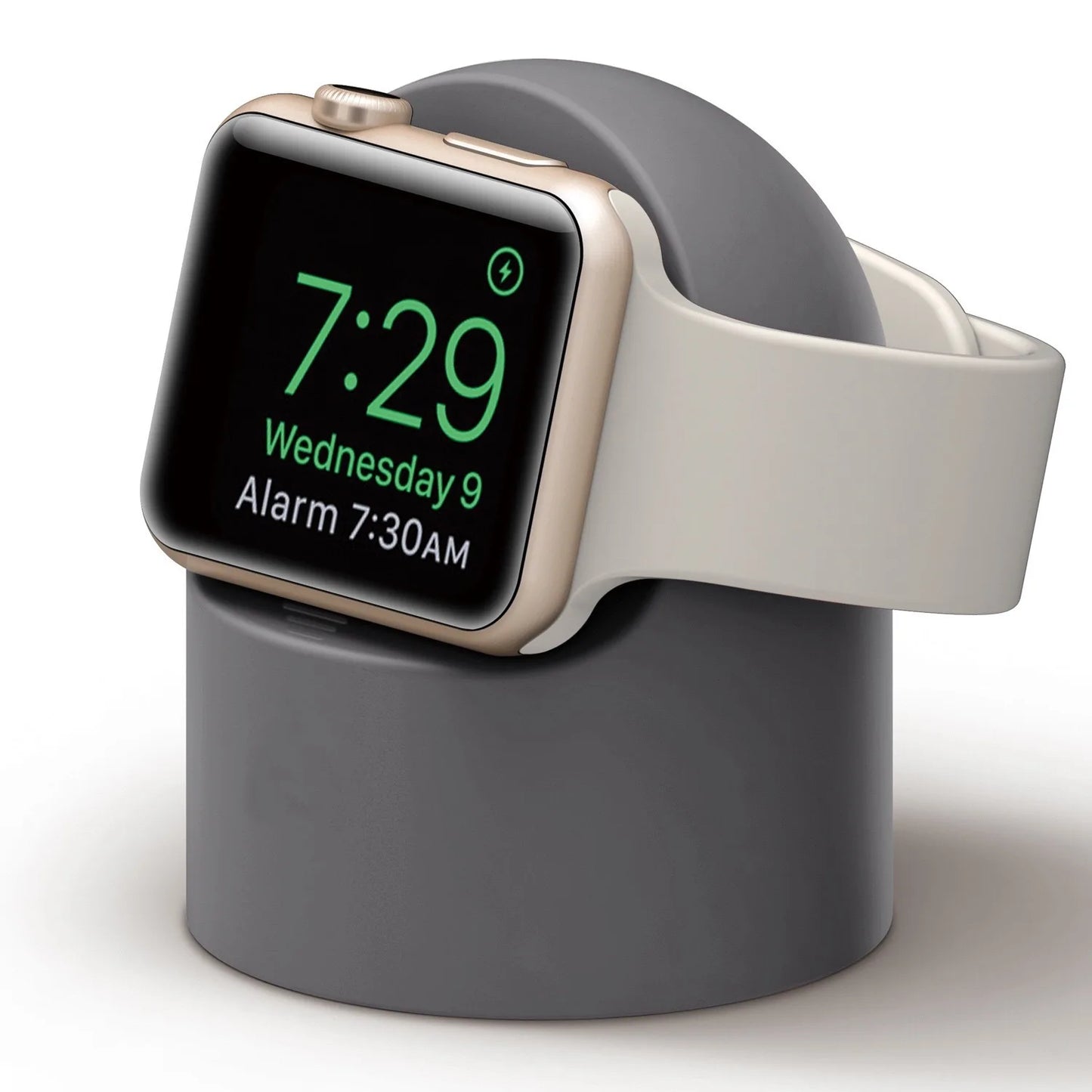 Charger Stand For Apple Watch Series 9 8 7 SE 6 5 3 Ultra1 2 49mm 45mm 44mm 42mm 41mm 40mm 38mm Durable Silicone Nightstand Mode