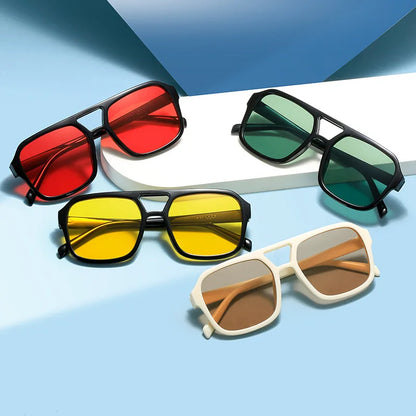 New Pc Frame Round Sunglasses Women Men Vintage Brand Square Sun Glasses for Male Shades Female Eyewear Anti-Glare Sunglasses
