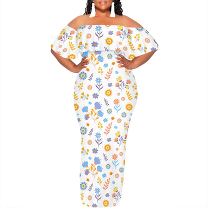 Women's Fashion 2025 Spring/Summer New Customized Casual Loose Swing Collar Printed Butterfly Beach Dress