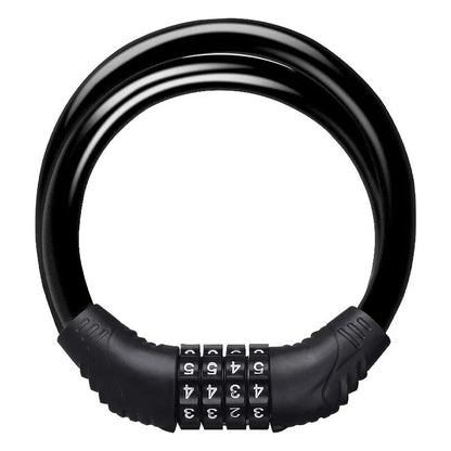 Bike Lock Mountain Bike Portable Security 4-digit Code Bike Lock for Bicycle Motorcycle Scooter