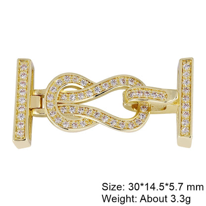 Juya 18K Real Gold Plated Snake Connector Fastener Hook Clasps Accessories For DIY Needlework Cuba Chains Pearls Jewelry Making