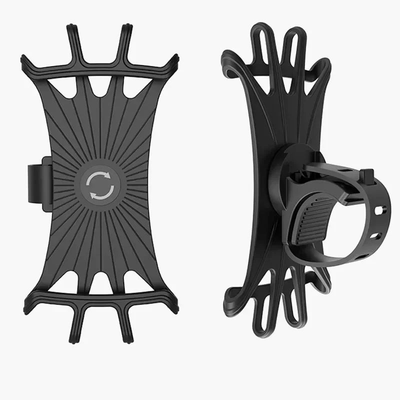 Universal Bicycle Mobile Phone Holder 360 Rotating Silicone Bike GPS Clip Mount Baby Stroller Stand Motorcycle Handlebar Bracket